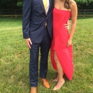 BCBG formal strapless maxi gown; worn twice